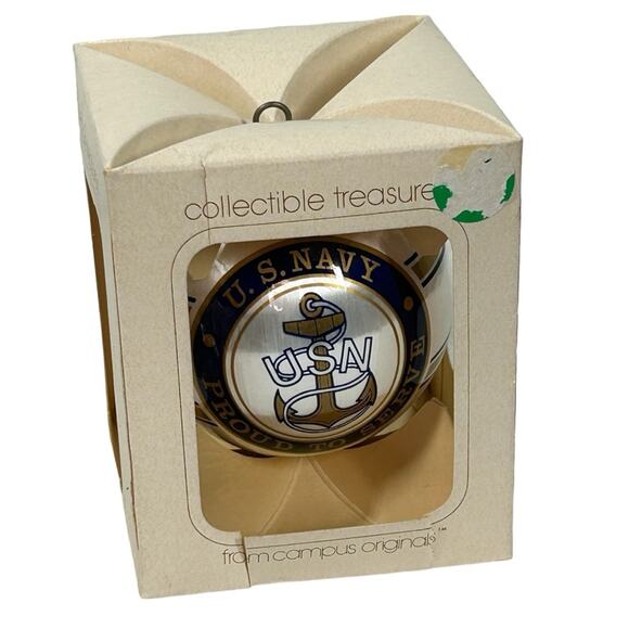 US Navy Collectible Christmas Ornament "Proud to Serve" NIB - Picture 2 of 9